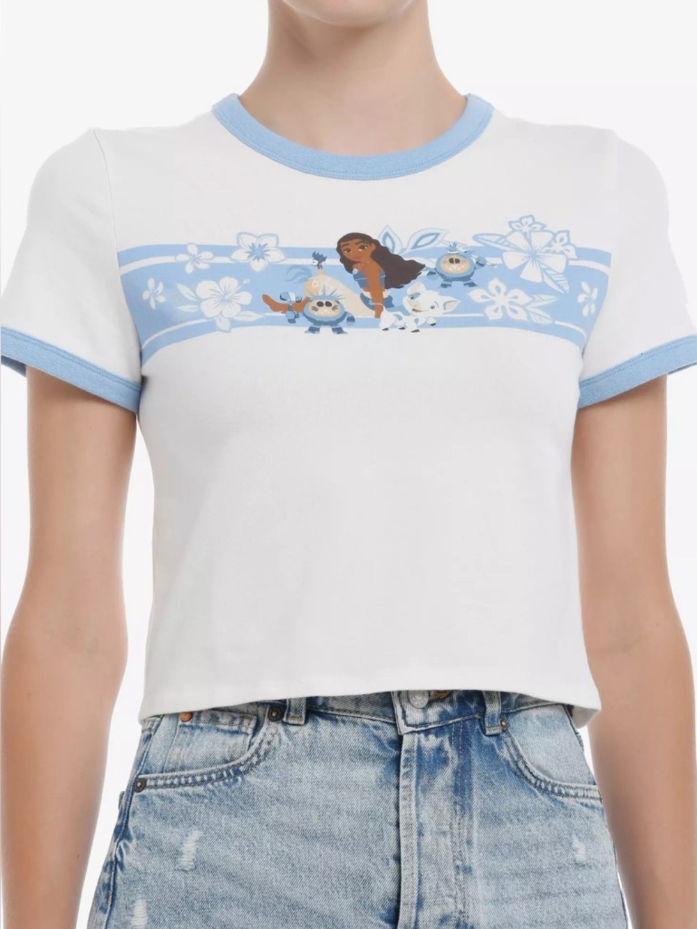 Her Universe- Disney’s Moana Blue Ringer Baby Tee